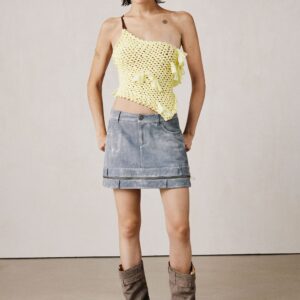 Studio gehaakt T-shirt - YELLOW - L