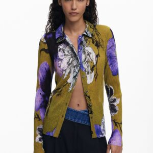 Geknoopt T-shirt ontworpen door Mr. Christian Lacroix - GREEN - XS