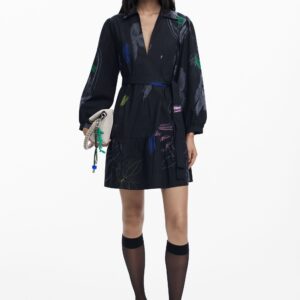 Kort overhemdjurk - BLACK - S