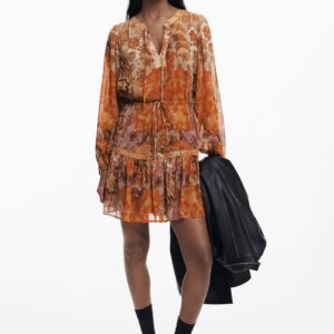 Boho Paisley-jurk - ORANGE - S