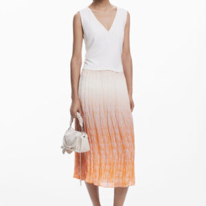 Lange jurk met kleurverloop - ORANGE - XS