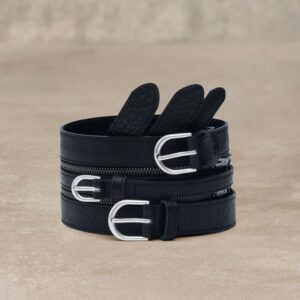 Drievoudige riem van leer studio - BLACK - 95