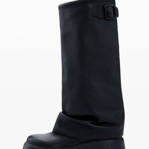 Hoge laars van leer - BLACK - 39