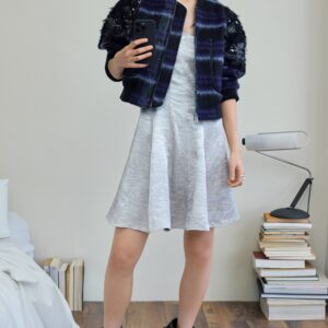 Geborduurde geruite bomberjack - RED - L