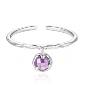 Chique Elenza Zilveren Ring met Roze Kristal - Subtiele Luxe voor Dames