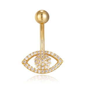 Cilla Navelpiercing van Edelstaal - Eye Goudkleurig