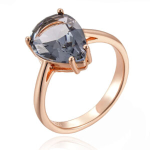 Cilla Jewels Damesring met Grijze Druppelvormige Zirkonia-20mm