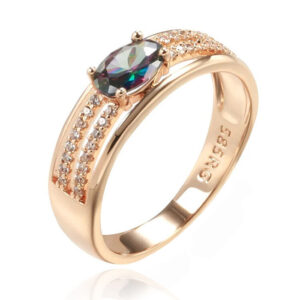 Cilla Jewels Damesring met Multicolor Ovale Zirkonia-19mm