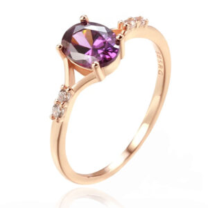 Cilla Jewels Damesring met Paarse Ovale Zirkonia-20mm