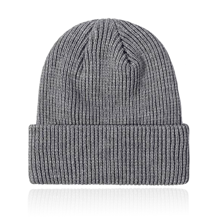 Dames Muts Beanie geribbeld - Grijs 1 Dames Muts Beanie geribbeld - Grijs