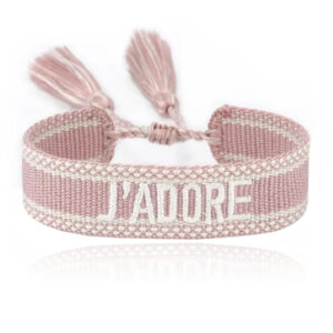Deja J&apos;adore Minimalistische Armband - Oudroze/Wit