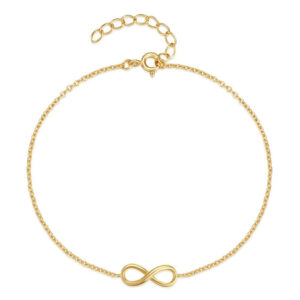 Elenza Goudkleurige Armband met Oneindigheidssymbool in 925 Sterling Zilver