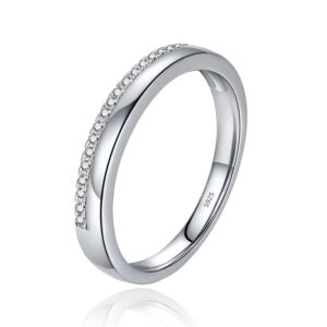 Elenza Sterling .925 Zilveren Klassieke Band met Zirkonia-16mm