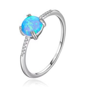 Elenza Sterling Zilveren Opaal Ring-15mm