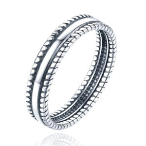 Elenza Sterling Zilveren Ring met Gevlochten Details-16mm