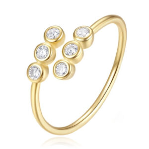 Elenza Verstelbare .925 Zilveren Ring met Zirkonia Steen