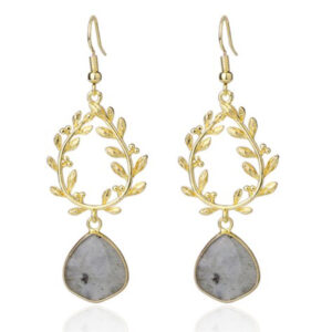 Laurelkrans Oorbellen Deja Jewels - Goudkleurig en Labradoriet
