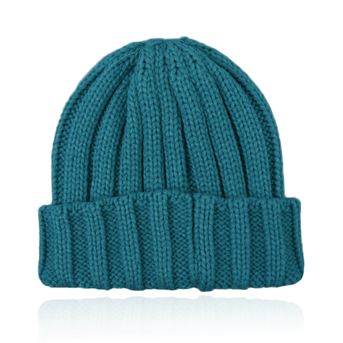LGT JWLS Grofgebreide Dames Beanie met Omslagrand - Petrol 1 LGT JWLS Grofgebreide Dames Beanie met Omslagrand - Petrol