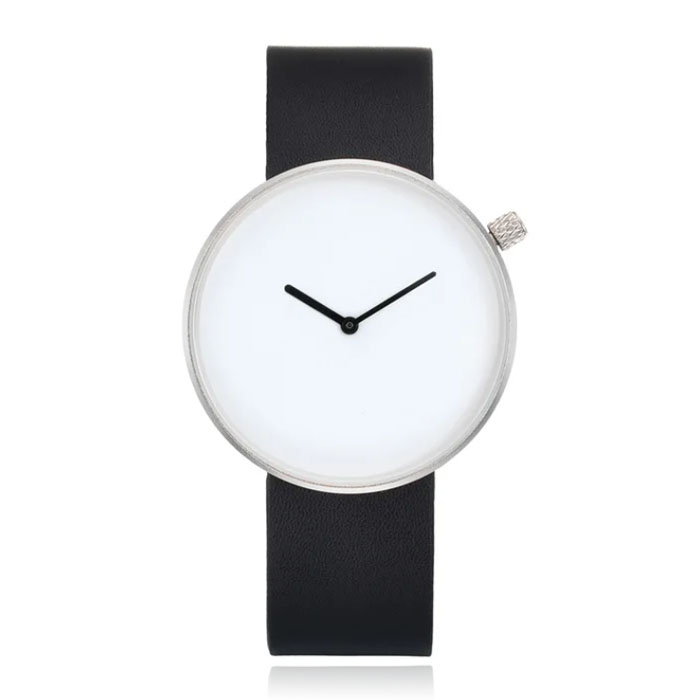 LGT JWLS Minimalistisch Dameshorloge - Grote Wijzerplaat van 40mm - Zwart, Zilver, Wit