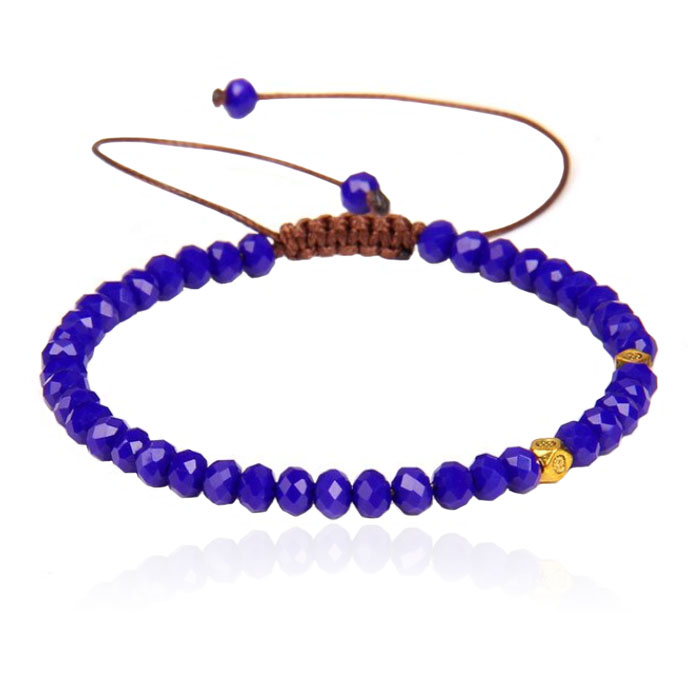 Memphis Armband Natuursteen - 4mm Facetkraal Night 1 Memphis Armband Natuursteen - 4mm Facetkraal Night