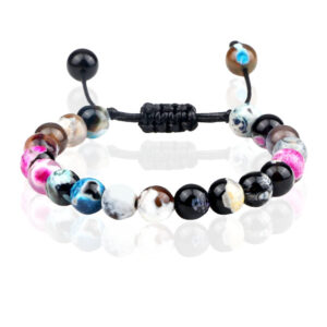 Memphis Dames Armband 8mm Kralen - fire Mix