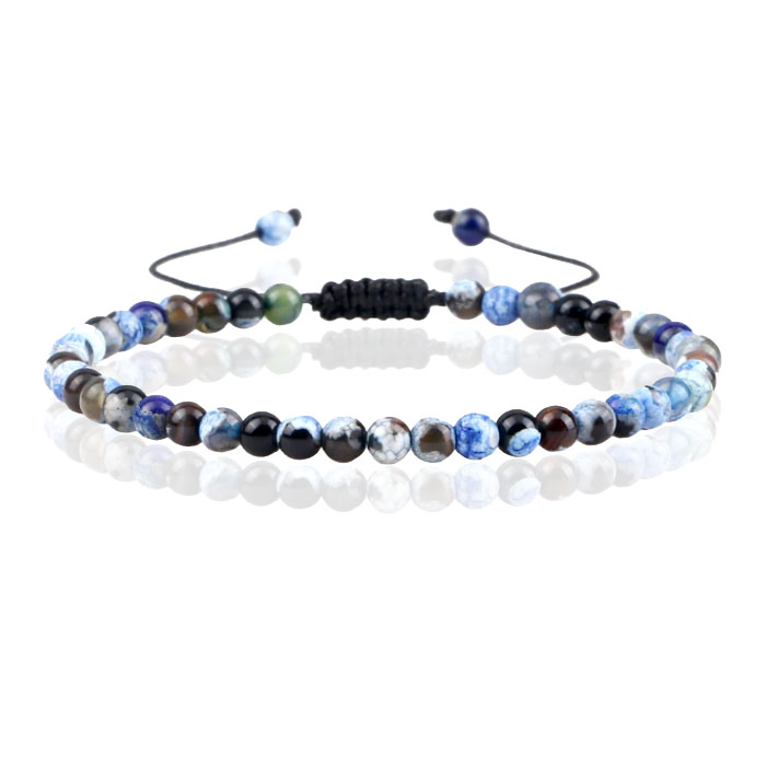 Memphis Fire Armband Natuursteen Kralen - Dark Blue Fire 1 Memphis Fire Armband Natuursteen Kralen - Dark Blue Fire