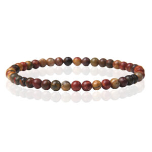 Memphis Natuursteen Armband - 4mm Flower Agate