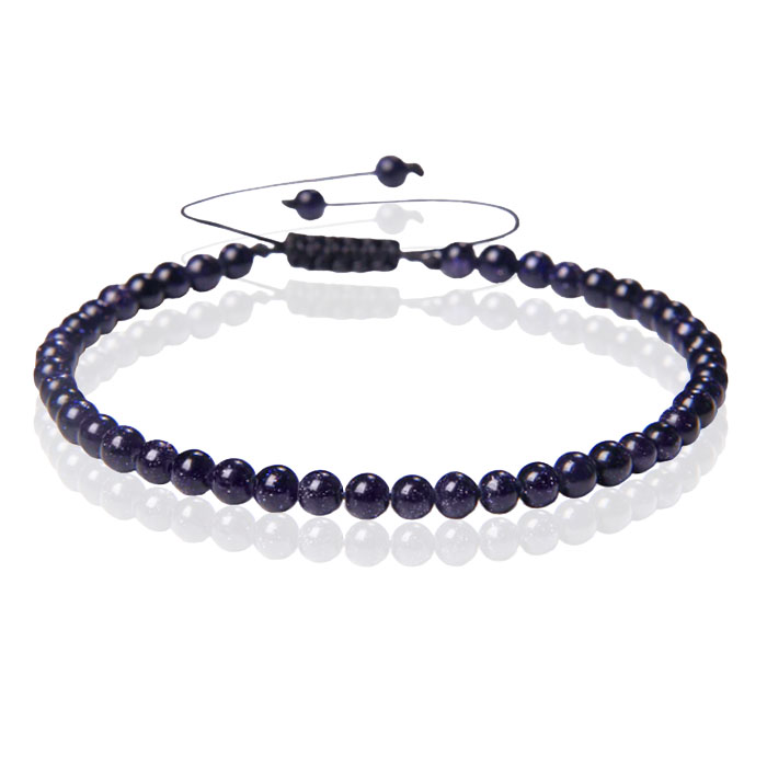 Memphis No.1 Armband - 4mm Blue Sandstone 1 Memphis No.1 Armband - 4mm Blue Sandstone