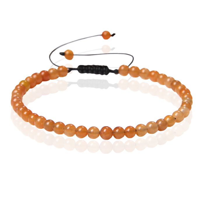Memphis No.1 Armband - 4mm Orange Aventurine 1 Memphis No.1 Armband - 4mm Orange Aventurine