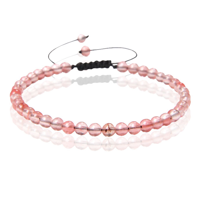 Memphis No.1 Armband - 4mm Red Watermelon Quartz 1 Memphis No.1 Armband - 4mm Red Watermelon Quartz