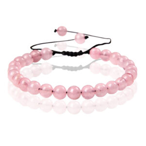 Memphis No.2 Natuursteen Armband Dames - 6mm Pink Quartz