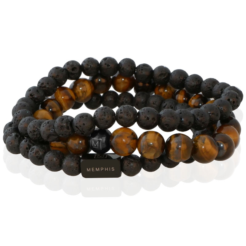 Memphis TRIO Kralenarmbanden set "The Astronaut"-19cm 1 Memphis TRIO Kralenarmbanden set "The Astronaut"-19cm