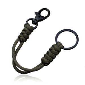 Paracord Karabijnsluiting & Sleutelring - Army Green