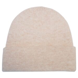 Stone Valley Extra Ruime en Dikke Beige Wol Muts