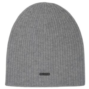 Stone Valley Gebreide Beanie zonder Omslagrand in Grijs