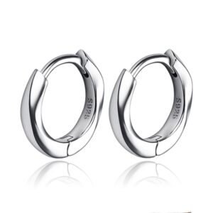 Tom Jaxon Heren Oorbellen - Twist Zilver-12mm