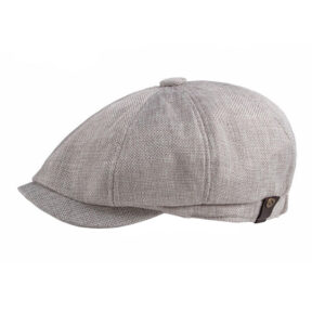 Vintage Stijl Lichtgrijze Katoenen Baret voor Heren