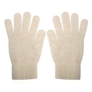 Zachte Dameshandschoenen - Beige - Kasjmir-look in Small/Medium