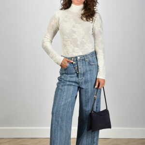 Ganni broek J1822 mid blue stone