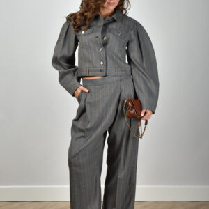 Ganni broek W0761 pewter