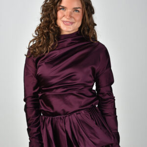 Ganni top W1050 mauve wine