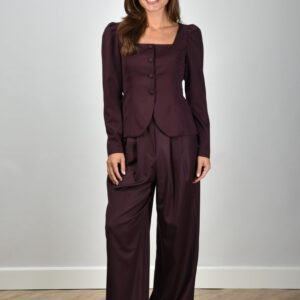 Sage & Ivy broek Nima burgundy