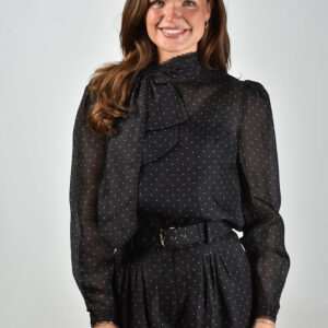 Zimmermann blouse Dream Pussybow 5234TF253 black dot