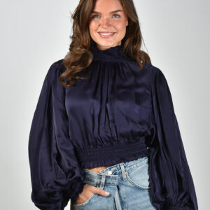 Zimmermann blouse Dream Shirred 5663TF253 navy