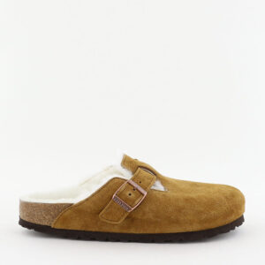 Birkenstock slippers Boston Suede Leather 1001141 mink