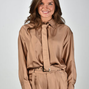 Zimmermann blouse Relaxed Tie 5358TF25R biscuit