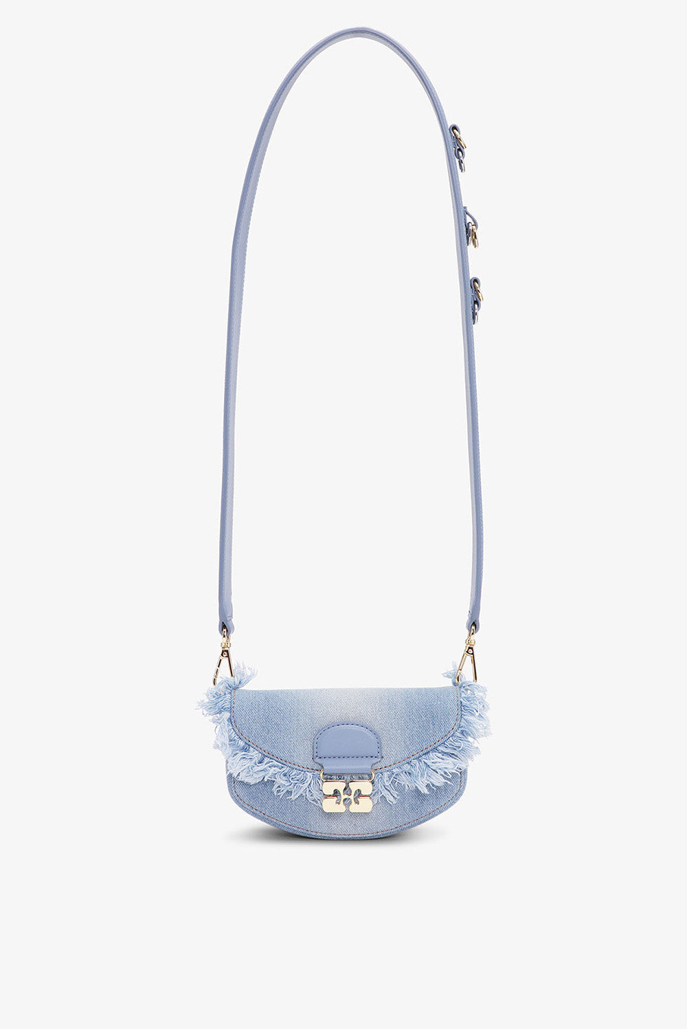 Ganni crossbody Apo-G blauw 1 Ganni crossbody Apo-G blauw