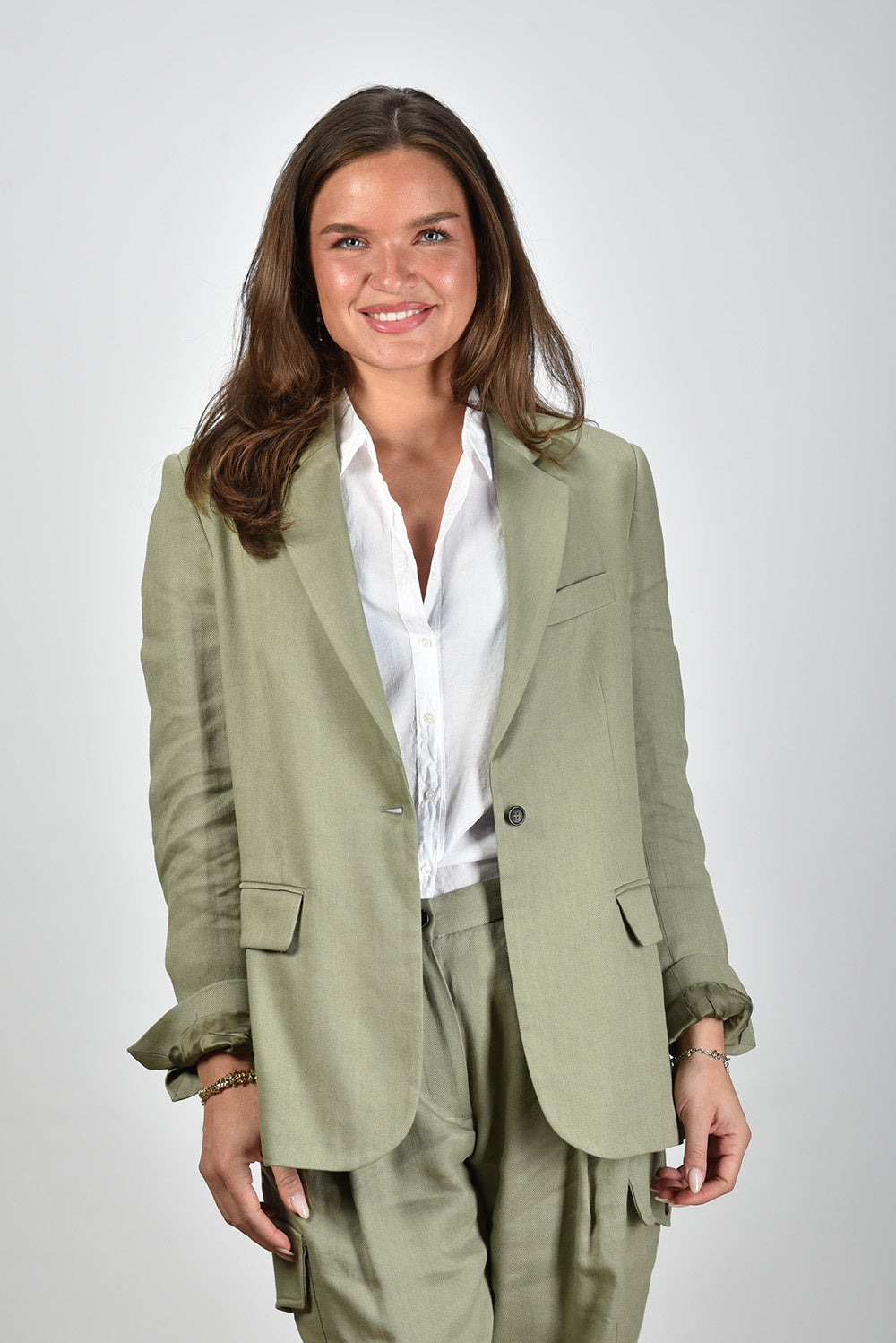 Nine In The Morning blazer Bella 9SS25-BEL19 salvia 1 Nine In The Morning blazer Bella 9SS25-BEL19 salvia