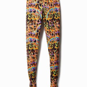 Slim fit legging met dierenprint - GREEN - L