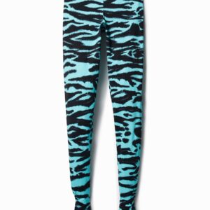 Slim fit legging met dierenprint - BLUE - L